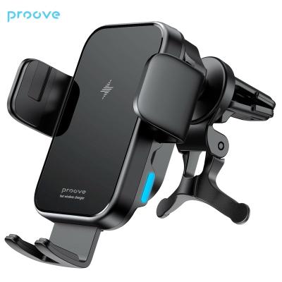 China Mobile Phone Proove Triple Clamp 15W Wireless Charging Car Holder Fast Charge Phone Holder Car Stand Charger for sale