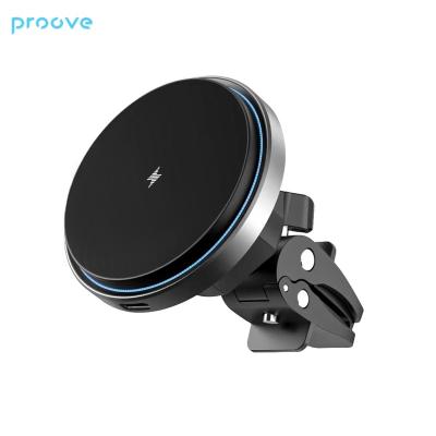 China Mobile Phone Proove Magic Circle Pro 15W Wireless Charging Car Fast Charge Compact Air outlet Phone Holder for sale