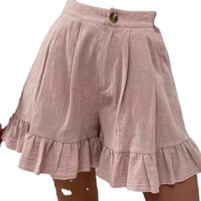 China Wholesale Waist Waterproof Casual High Wide Leg Women Loose Shorts for sale