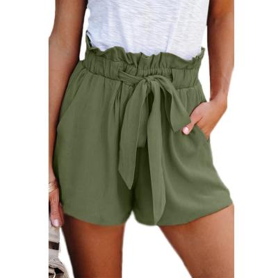 China New Arrival Waterproof Wholesale Casual Pants High Waist Solid Color Women Wide Leg Shorts for sale