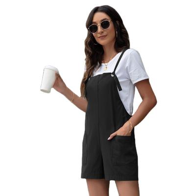 China Solid Color Waterproof Wholesale Straps Shorts Women Overalls Overalls With Pockets for sale