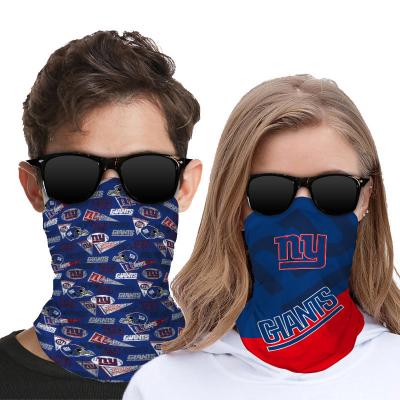 China Custom Resusable Neck Cuff Bandanas 3D Tube Facemask Big Logo Washable Mask Football Team 32 NFL Club Sports Face Cover Mask Teams for sale