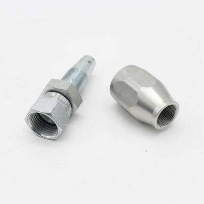 China Hose Ningbo Factory Carbon Steel JIC SAE R1/R2 High Pressure Rubber Female Reusable Hose Fitting for sale