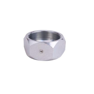 China Inventory 0304-C Huge Carbon Steel JIC Series Galvanized Hydraulic Female End Flat Flat Acorn Nut for sale