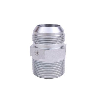 China JIC Steel #45 China Manufacture Multi-sizes Carbon Steel Male 3/8 x 1/2 NPT Threaded Plated Pipe Fittings for sale