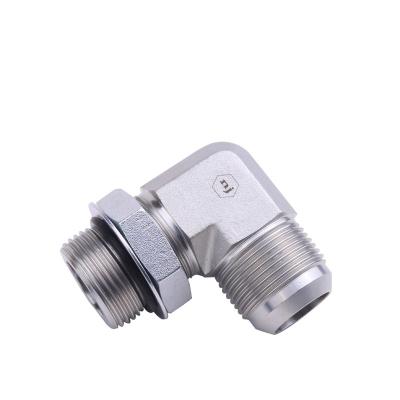 China Carbon Steel China Zhejiang Manufacture High Quality GLOBE Thread Cavity Hexagon Male Hose 90 Adapter Hydraulic Fit Elbow for sale