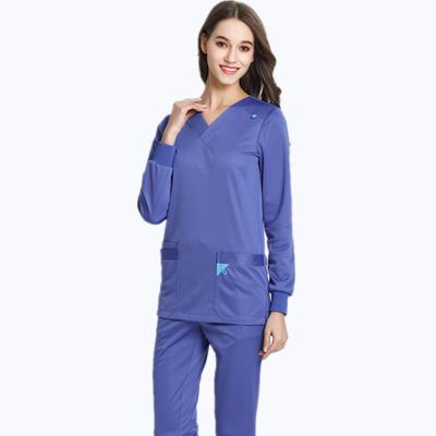 China Hospital Healthcare Nurse Scrub Tops Uniform Custom Made Suit For Healthcare Workers for sale