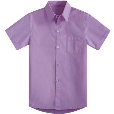 China School Kids Uniform Solid Color Casual Short Sleeve Shirts For Boys And Girls School Wear for sale