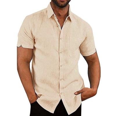 China Mens Casual Shirt Button Down Casual Shirts Short Sleeve Spread Collar Shirts For Man for sale