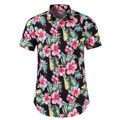 China Design Casual Shirts Hawaii Short Sleeve Button Down Mens Slim Fit for sale