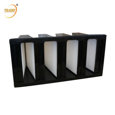 China shopping & Industrial Filtration System High Efficiency V Bank Duct Air Filter For HVAC System for sale