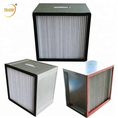 China Cleanroom Efficiency 99.99% HEPA Deep Pleated Air Filter For AHU for sale