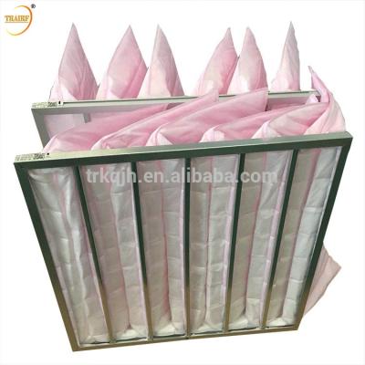 China shopping & Industrial Ahu Ventilation System Polyester Bag Air Filter For HVAC System for sale