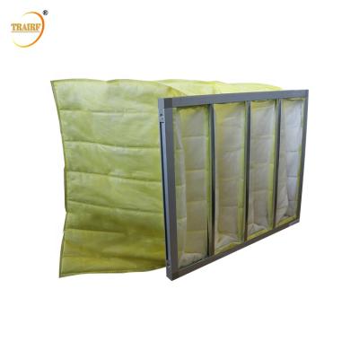 China shopping & F7 F8 F9 System Industrial Secondary Efficiency Large Ventilation Airflow Bag Industrial Air Filter for sale