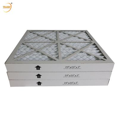 China Low Cost Industrial Air Filter Cardboard Frame Panel Folding Primary Air Filter for sale