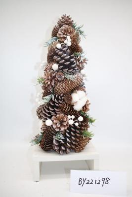 China Christmas Decor Table Ornaments Pinecone Tree Wooden Christmas Tree Decorations For Home for sale