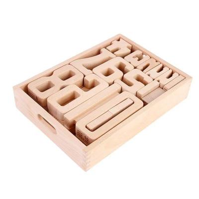 China Eco-friendly Wooden 3D Building Blocks Creative Art Gift Home Ornament Decoration Solid Wood Kids Toys DIY wooden toy for sale