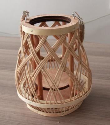 China Hot Sale Led Lantern Indoor And Outdoor Decoration Natural Handmade Rattan Weave Candle Holder for sale