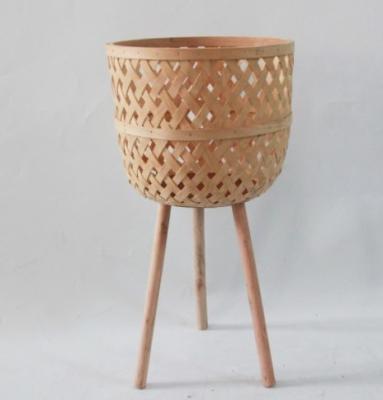 China Best Home Decor Popular Rattan Plant Stand, Planter Holder Wholesale Natural Seagrass Vase Handicraft Wicker Flower Pot for sale