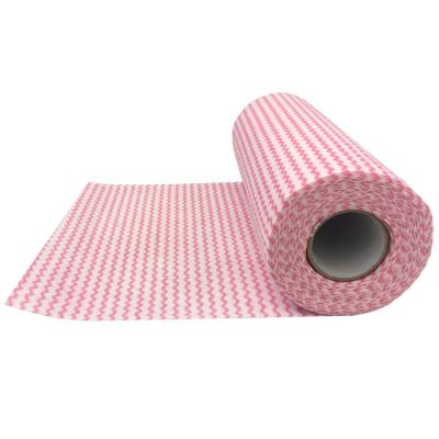 China Sustainably Supply Spunlace Manufacturer Dry Wiper Nonwoven Towel Passes Roll for sale