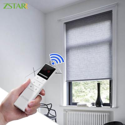 China Apartment Industrial Windows Rechargeable Roller Blinds , Shades Battery Power Remote Control Blinds for sale