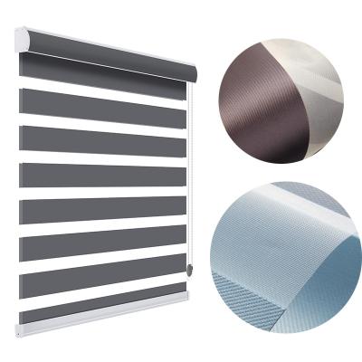 China Minimalist 2021 Alexa Smart Roller Blinds Electric Roller Blind Blackout Shades Motorized Curtain Zebra Roller Blinds Electric Blackout Shades for sale