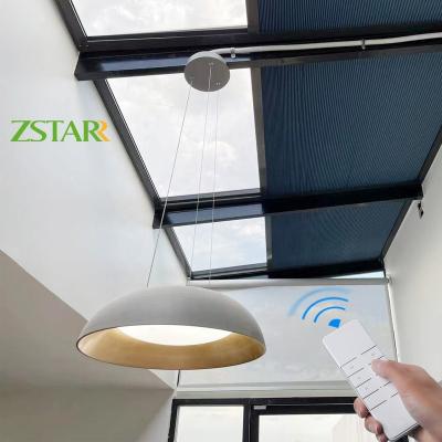 China Eclectic Roof Skylight Blinds Motorized Electric Honeycomb Shade Blackout Honeycomb Curtain for sale