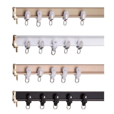 China Fast Delivery Strong And Durable Plastic Single Track Gliders Curtain Rail Aluminum Curtain Rail for sale