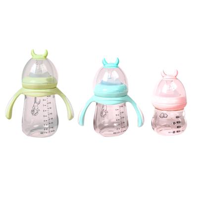 China BPA Free Newborn Silicone Feeding Bottle Anti Colic Bottle for sale