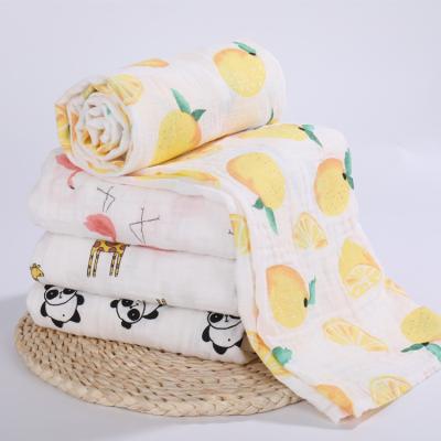 China Anti-pilling Anti-pilling Newborn Baby Bamboo Cotton Tulle Wrapping Blanket for sale