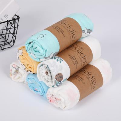 China Anti-pilling OEM Model 47*47 Inch Cotton Bamboo Gauze Newborn Wrap Blanket for sale