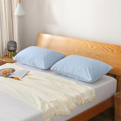 China Anti Dust Mite Bamboo Terry Pillowcases Cooling Soft Waterproof Pillow Protector 2-Pack for sale