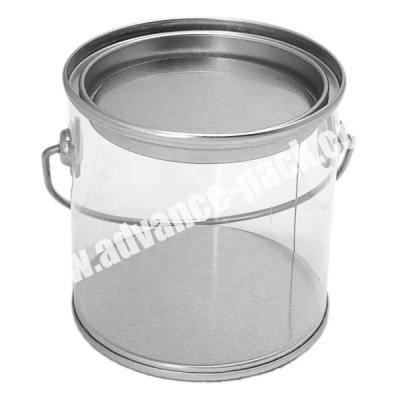 China Household Products Food grade custom printed plastic mini tube pet candy snack jar with tin lid for sale