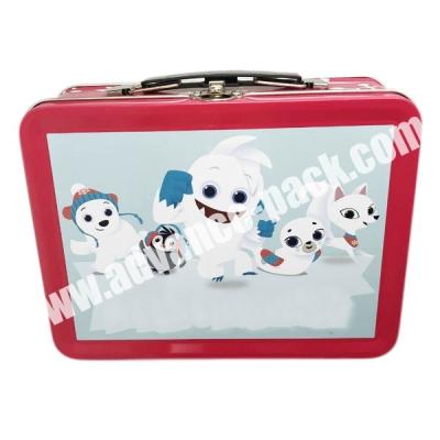 China Household Products Custom Metal Tin Lunch Box For Kids Use with Lock and Key for sale