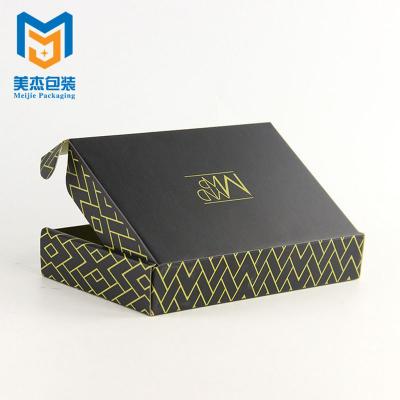 China Handmade Wholesale Custom Printed Unique Cardboard Mailer Boxes Black Corrugated Boxes For Packing Clothes for sale