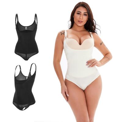 China Women's Breathable Body Shapewear Plus Size Jumpsuit Triangle Open Stall Belly And Buttocks One Piece Shapewear for sale