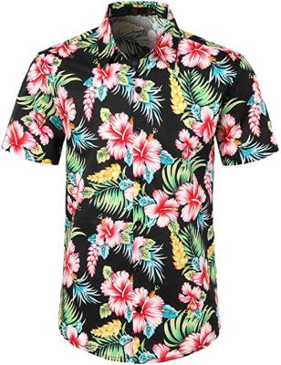 China Anti-pilling Gender and Adult Age Group Vintage Hawaiian Beach Shirts Men for sale