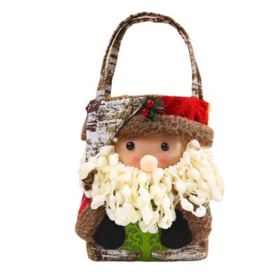 China Recyclable The Most Popular Christmas Decorations Christmas Gift Bag Candy Bag Santa Elk Doll Cloth Tote Bag for sale