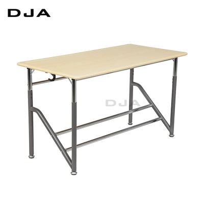 China Modern Double Sized School Exam Office Furniture Adjustable Mobile Study Table Stand And Table For Student 8th Grade for sale