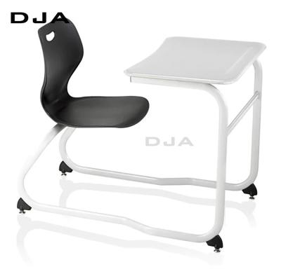 China Sled Base School Furniture Top Desigher Fashion Modern Kids Classroom Chairs Chrome Finish With Combo Desk for sale