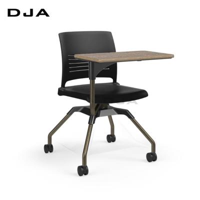 China Modern Institution Room Knot Chairs And School Training Chair With Notebook Wood For Students Study for sale