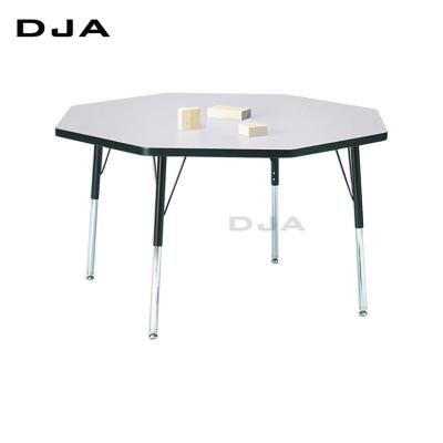 China Traditional Montessori table nusery furniture kindergarten kids 5 level adjustable play tables colorful for sale