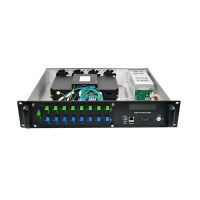 China PON Networks 1550nm Fiber Optic Amplifier 8 Ports WDM 2U High Power EDFA EYDFA for sale