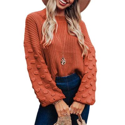 China Wholesale Anti-wrinkle Women's Sweaters Custom Sweaters Long Sleeve Solid Color Plain Knit Sweater for sale