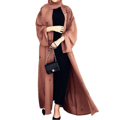 China Nida Autumn Fashion Long Robe Gown Muslim Abaya Women Dress Beaded Islamic Cardigan for sale