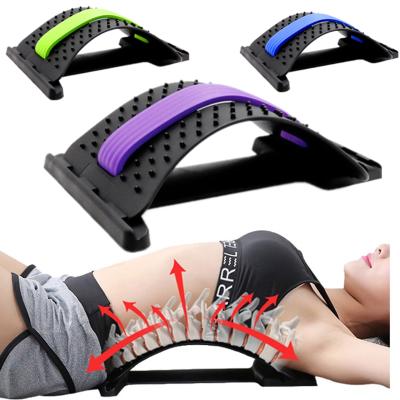 China Comfortable Fitness Equipment Massage Board Waist Trainer Pain Relief Chiropractic Relax Lumbar Support Massageador Back Stretcher Device for sale