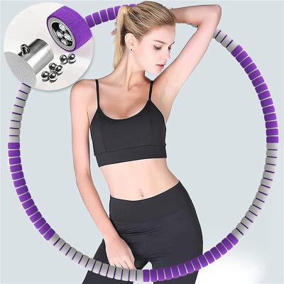 China Portable 6 Wide Colors Stainless Steel Sport Polynesian Dance Ring Circle Gym Exercise Weight Loss Soft Fitness Circle With Weight for sale