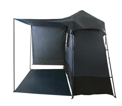 China Easy Install Instant Double Room Cabin TentOutdoor Camping Dressing Changing Room Shower With Sun Shelter for sale