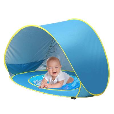 China Beach Pop Shelter Waterproof Portable Baby Beach Tent Sun Shelter With Pool Playpens With Shade for sale