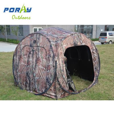 China One Door 3 Windows 3-4 Person Tree Camouflage Ground Blind For Hunting for sale